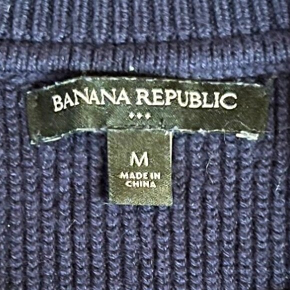 Banana Republic Navy & White Striped 3/4 Sleeve Sweater Dress, Size M - Picture 6 of 8